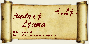 Andrej Ljuna vizit kartica
